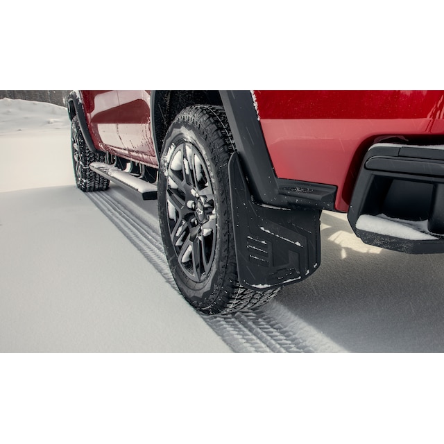 Rear Flat Splash Guards in Black with Bowtie Logo