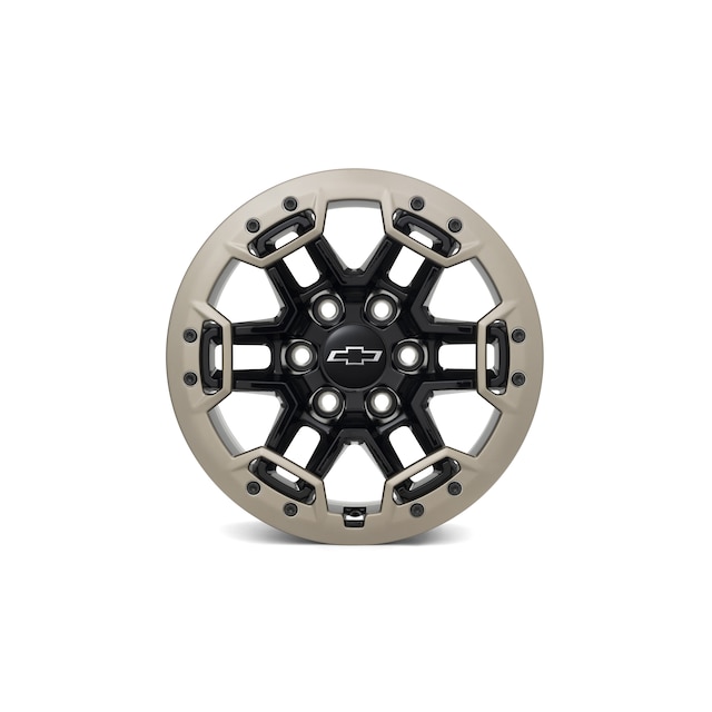 17x8-Inch Aluminum Multi-Spoke Beadlock Capable Wheel in Gloss Black with Tech Bronze Trim Ring