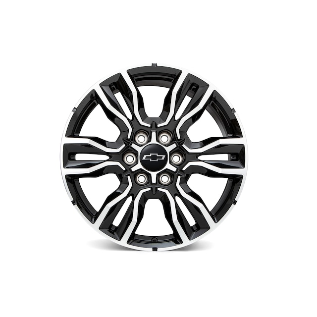 20x9-Inch Aluminum Split-Spoke Wheel Package in Gloss Black with Machined Face (For Trailboss Trim Level)