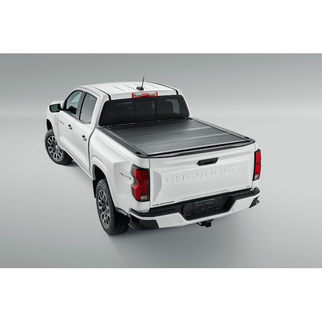 Short Bed Hard Folding Truck Bed Cover in Matte Black by Advantage® - Associated Accessories