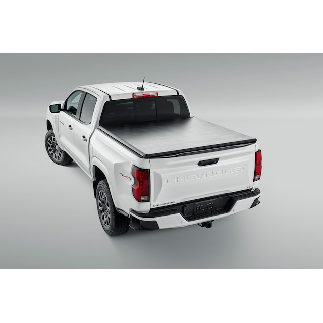 Short Bed Soft Folding Truck Bed Cover in Black by Advantage® - Associated Accessories