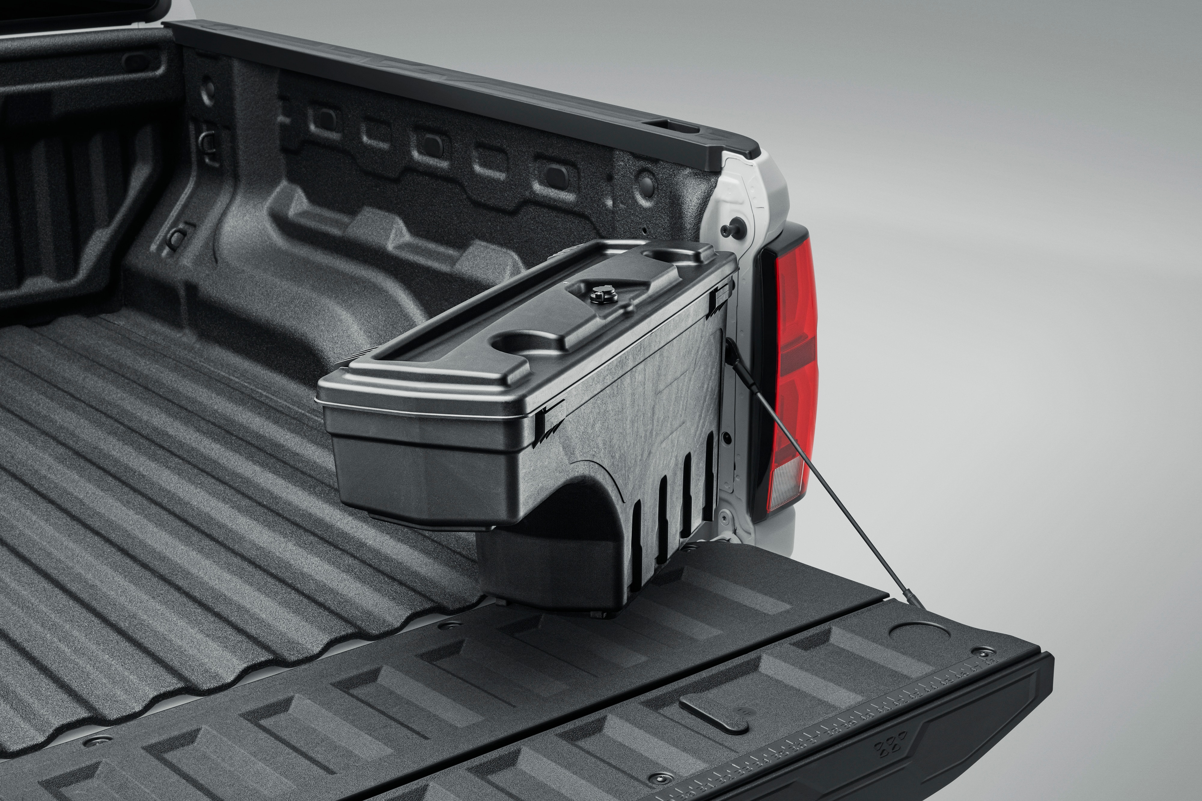 Passenger Side Swingout Tool Box in Black by Undercover™ - Associated Accessories