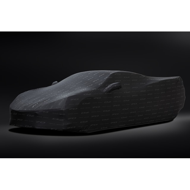 Premium Indoor Car Cover in Black with Embossed 70th Anniversary Logo