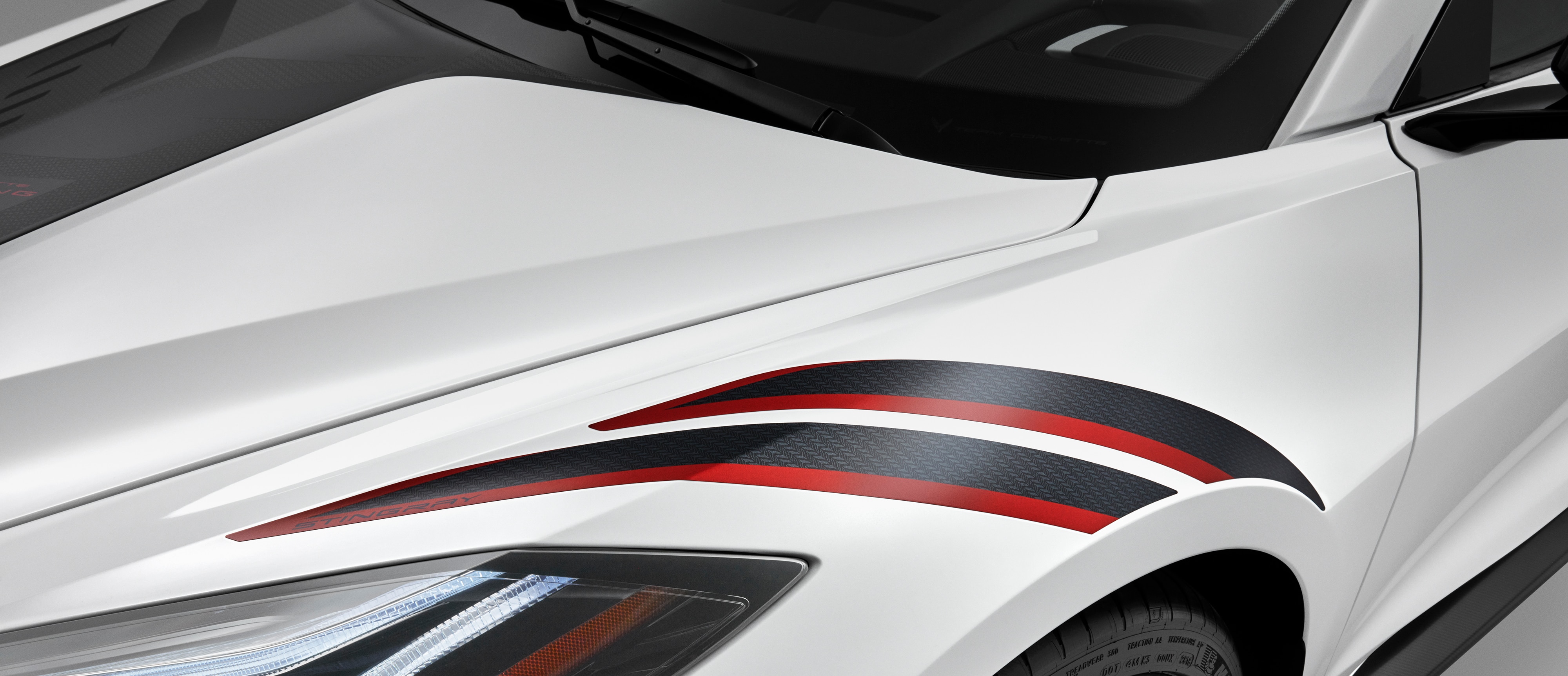 Fender Hash Marks in Carbon Flash Metallic with Edge Red Accents