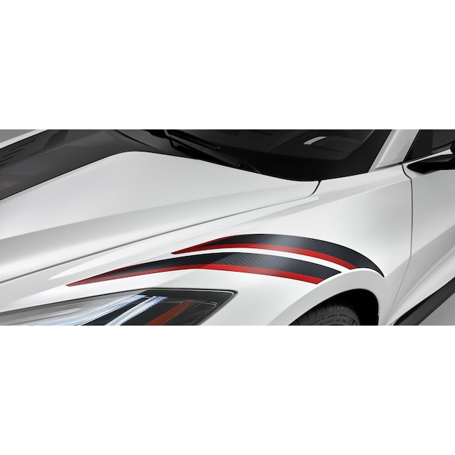 Fender Hash Marks in Carbon Flash Metallic with Edge Red Accents