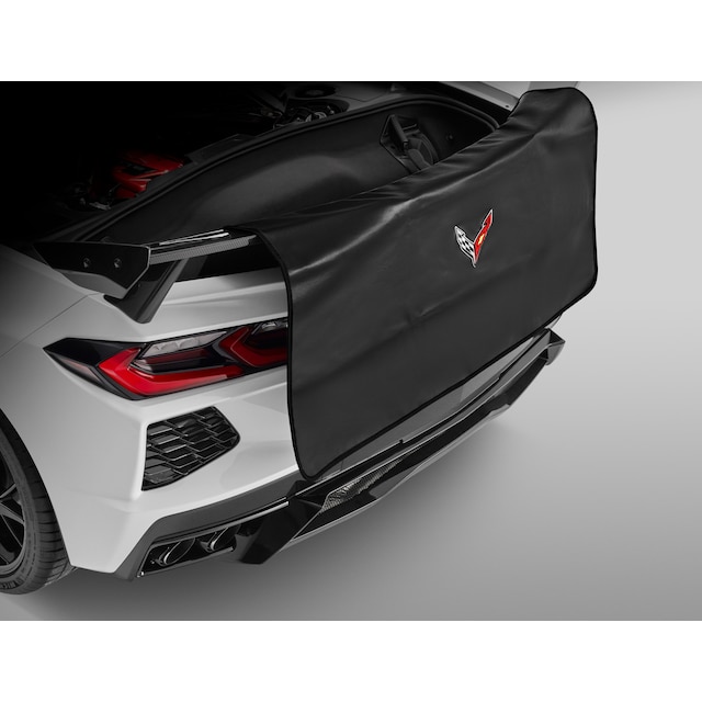Rear Bumper Protector in Black with Crossed Flags Logo