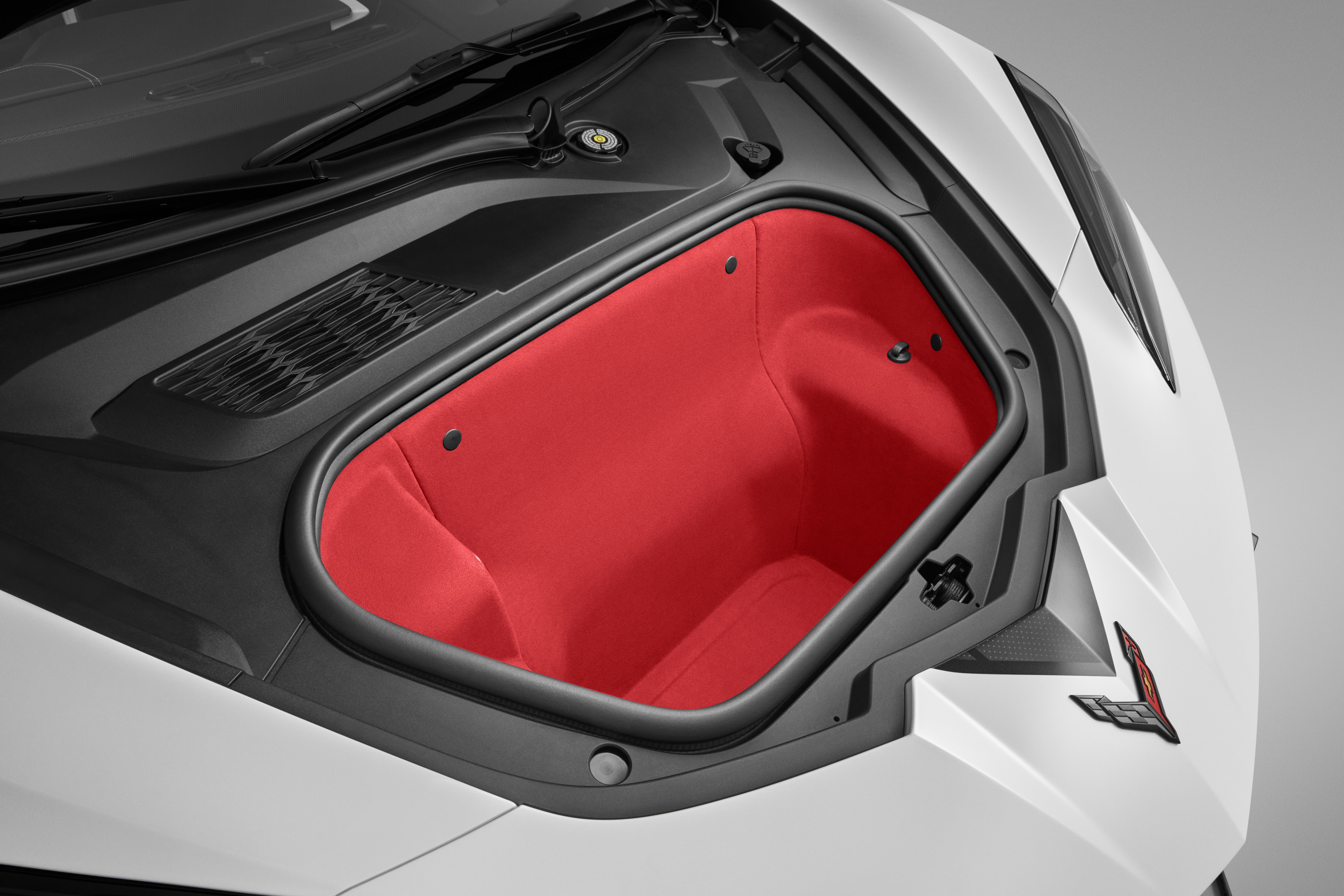 Front and Rear Trunk Sueded Microfiber Trim Panel Kit in Adrenaline Red