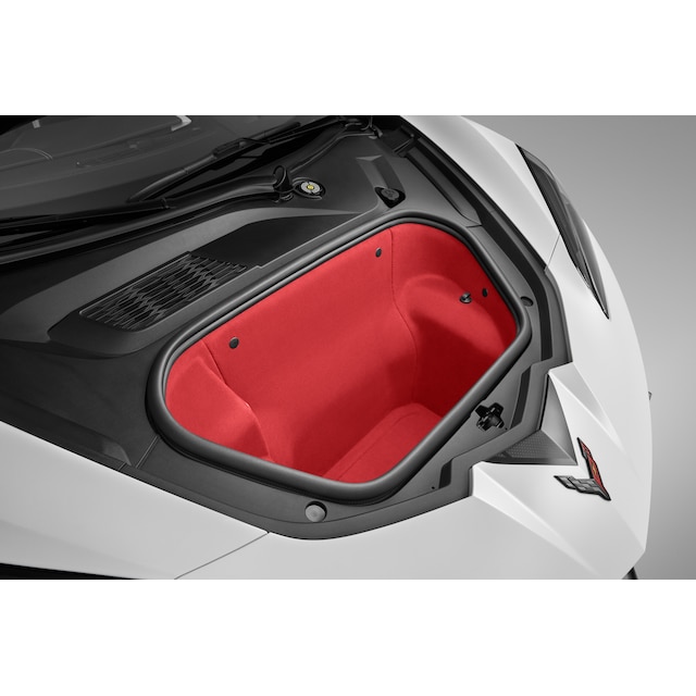 Front and Rear Trunk Sueded Microfiber Trim Panel Kit in Adrenaline Red
