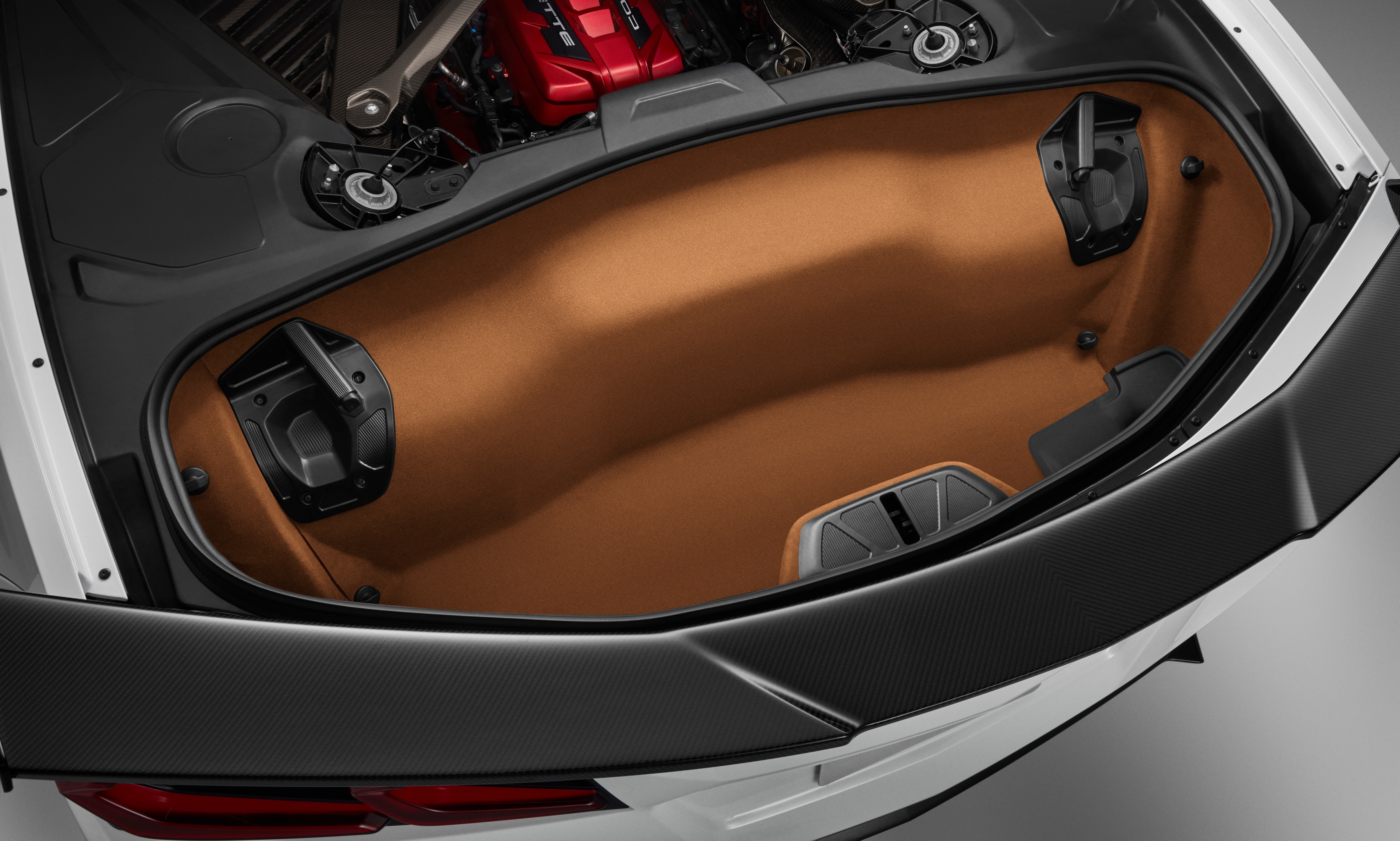Rear Trunk Sueded Microfiber Trim Panel Kit in Natural Tan