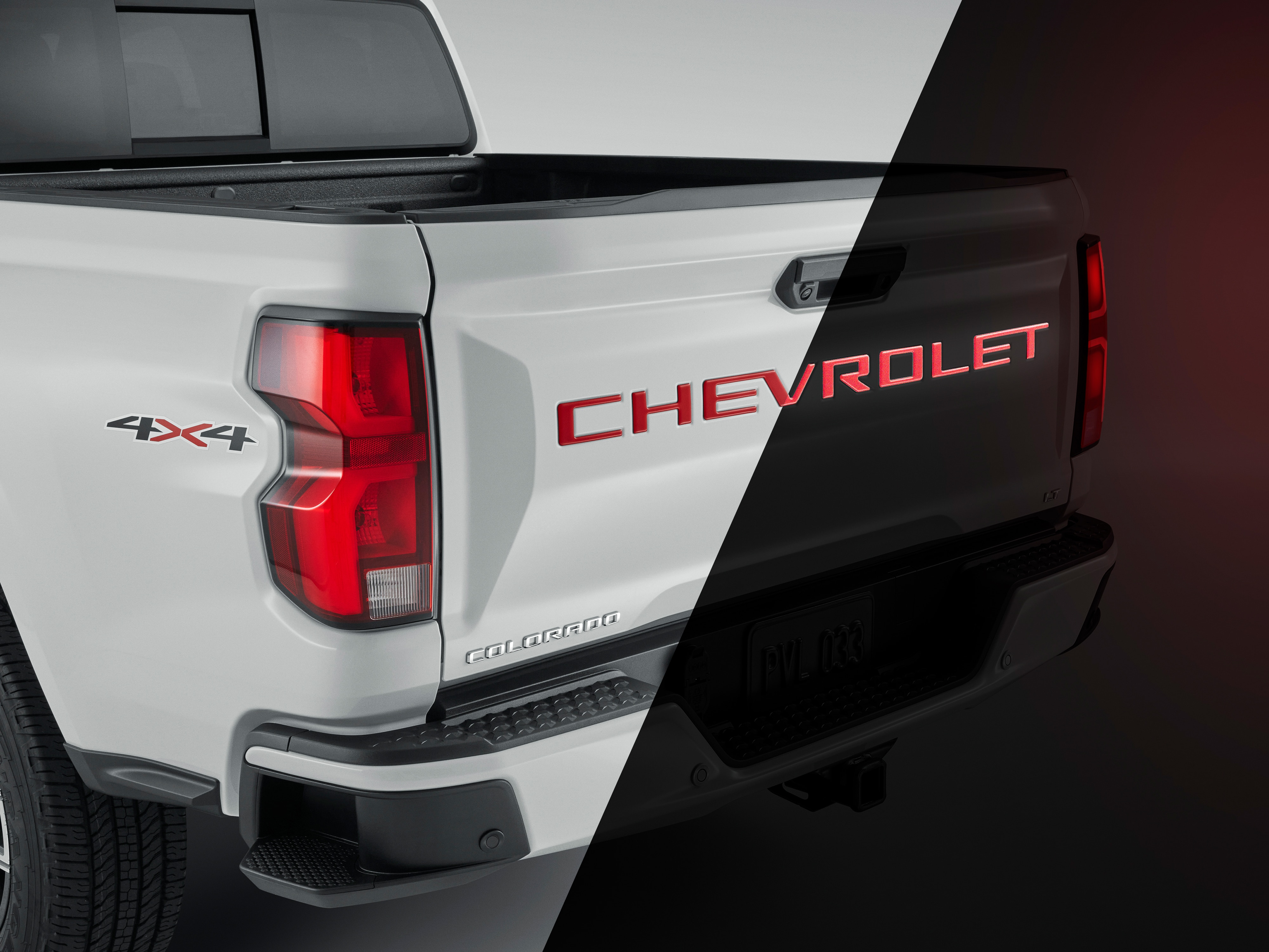 3-D Urethane Reflective CHEVROLET Tailgate Lettering in Gloss Red by Nox-Lux™ - Associated Accessories