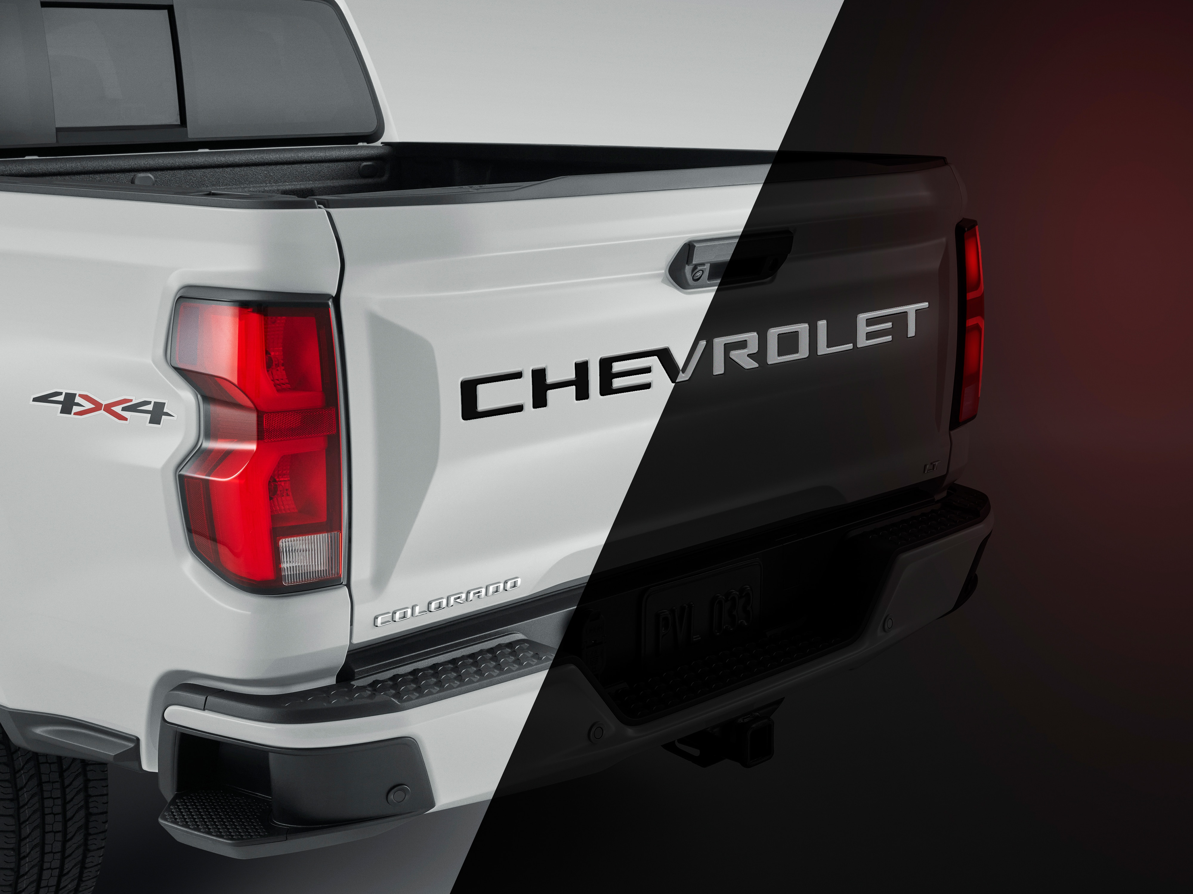 3-D Urethane Reflective CHEVROLET Tailgate Lettering in Matte Black by Nox-Lux™ - Associated Accessories