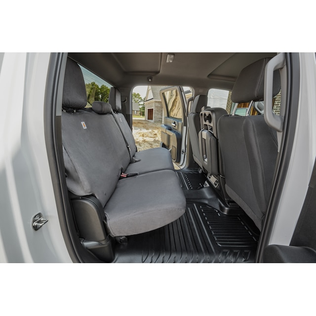 Protective Rear Split-Folding Bench Seat Covers with Carhartt Logo