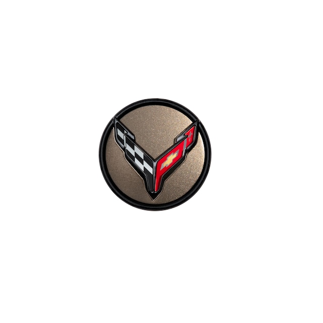 Center Cap in Tech Bronze with Crossed Flags Logo