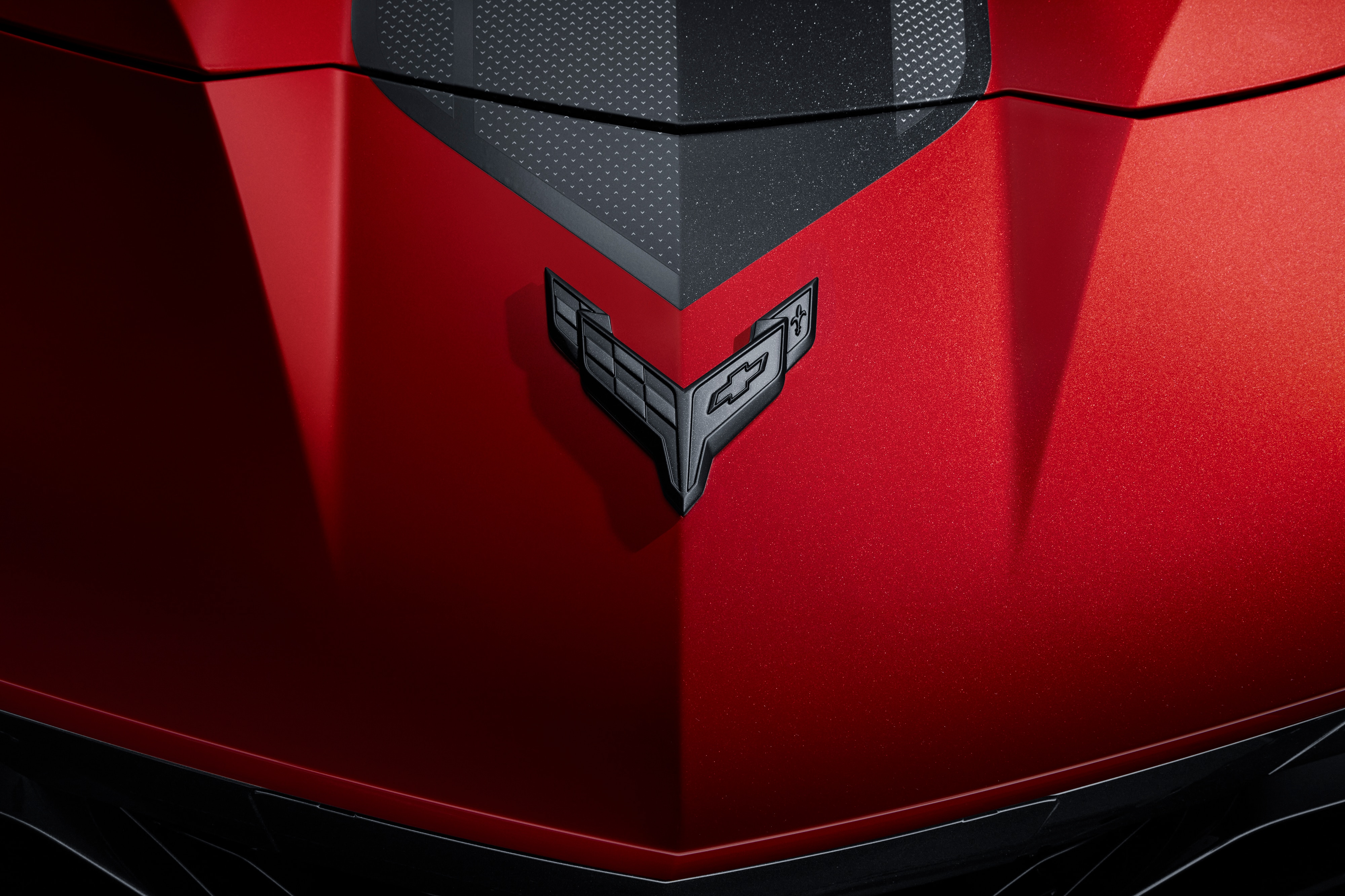 Dark Stealth Crossed Flags Emblems in Carbon Flash Metallic (for Coupe Model)