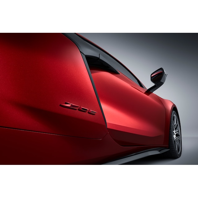 Z06 Emblems in Propel Red