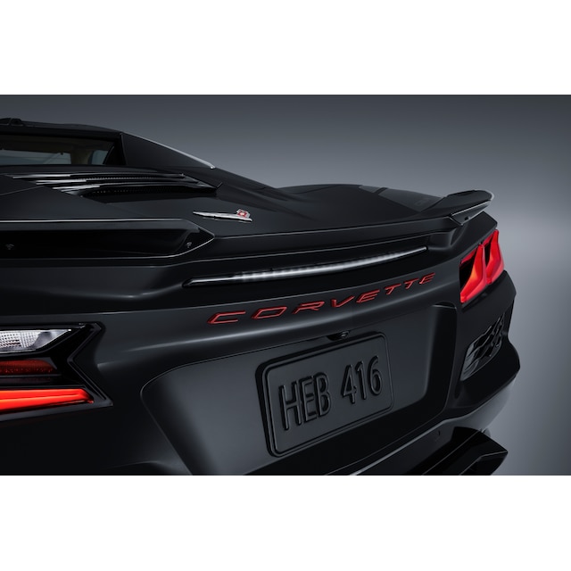 Corvette Script Rear Emblem in Torch Red