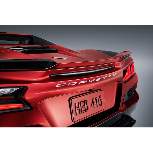 Corvette Script Rear Emblem in Arctic White