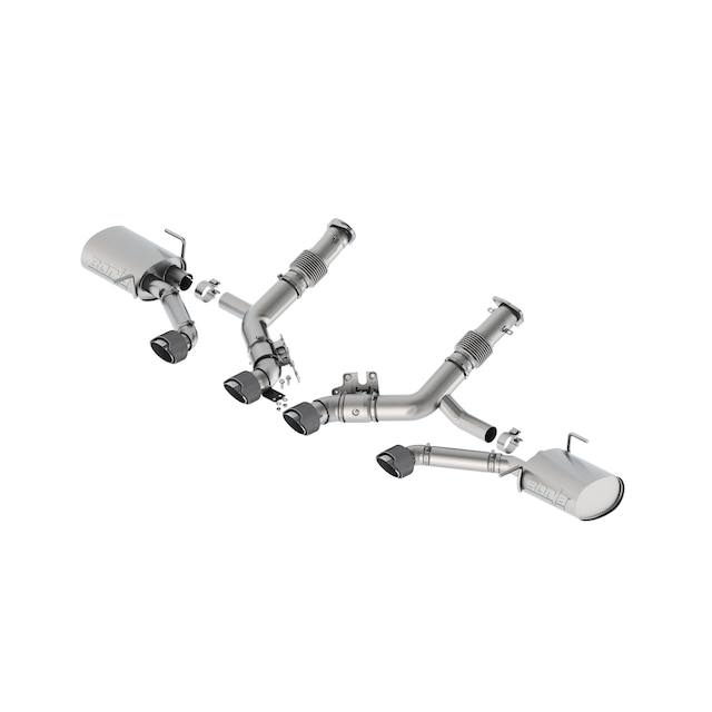 C8 Z06 Cat-Back Dual-Mode Exhaust Upgrade System with Carbon Fiber Tips by Borla® - Associated Accessories