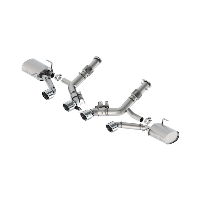 C8 Z06 Cat-Back Dual-Mode Exhaust Upgrade System with Polished Stainless Tips by Borla® - Associated Accessories
