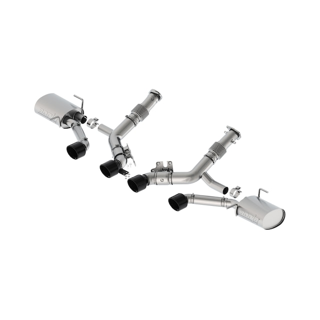 C8 Z06 Cat-Back Dual-Mode Exhaust Upgrade System with Black PVD Coated Tips by Borla® - Associated Accessories