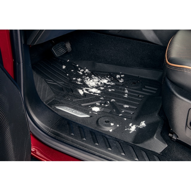 First-Row Premium All-Weather Floor Liners in Jet Black with GMC Logo