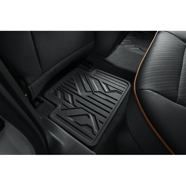 Crew Cab Second-Row Premium All-Weather Floor Mats in Jet Black