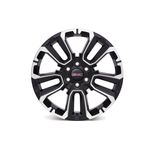 22x9-Inch Aluminum Multi-Spoke Wheel Package in Black with Selective Machining