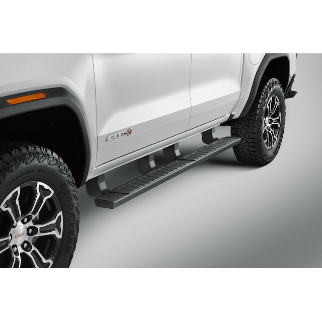 Crew Cab 5-Inch Rectangular Assist Steps in Black