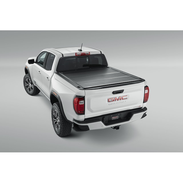 Short Bed Hard Folding Truck Bed Cover in Matte Black by Advantage® - Associated Accessories