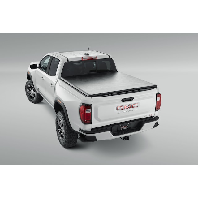 Short Bed Soft Folding Truck Bed Cover in Black by Advantage® - Associated Accessories