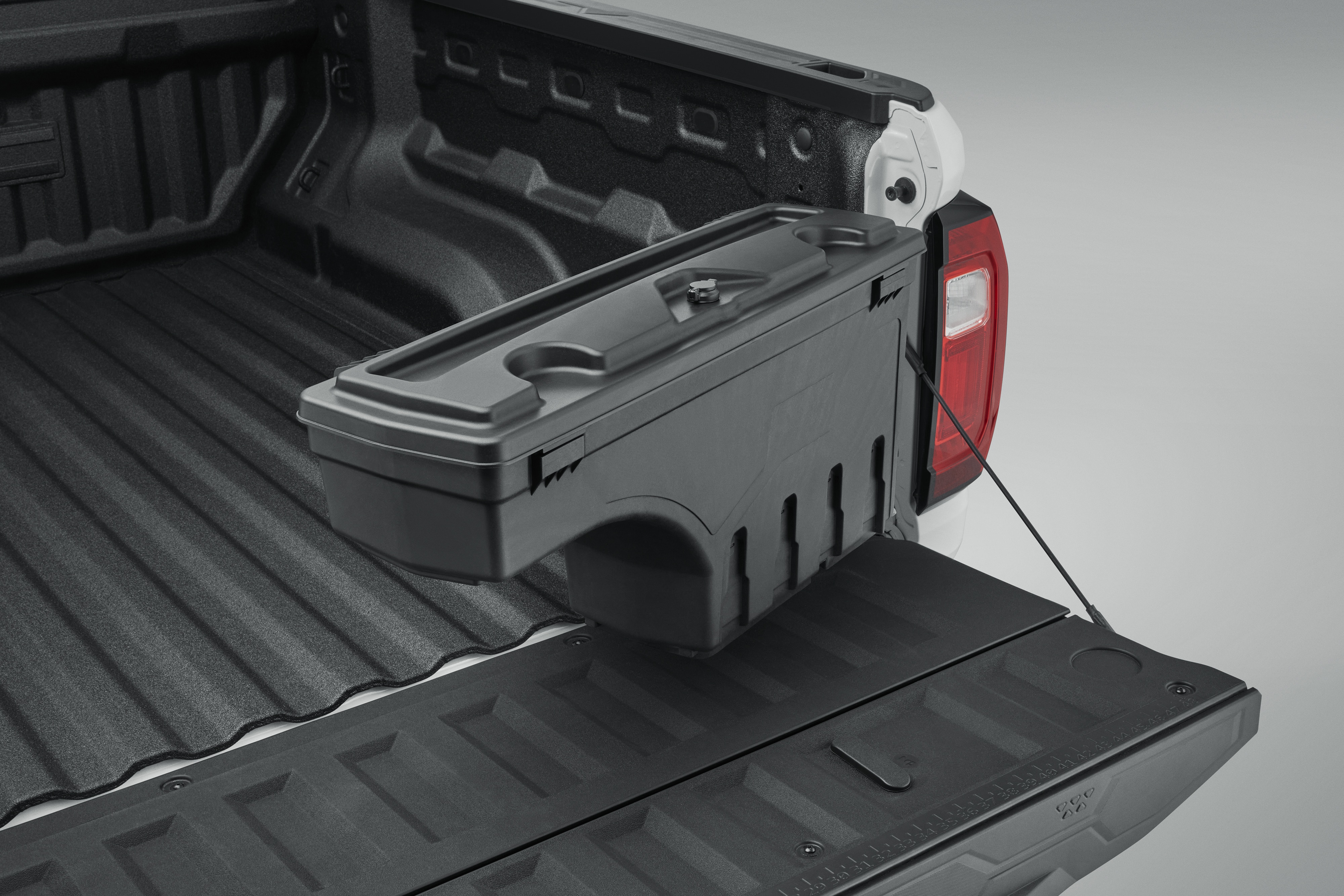 Passenger Side Swingout Tool Box in Black by Undercover™ - Associated Accessories