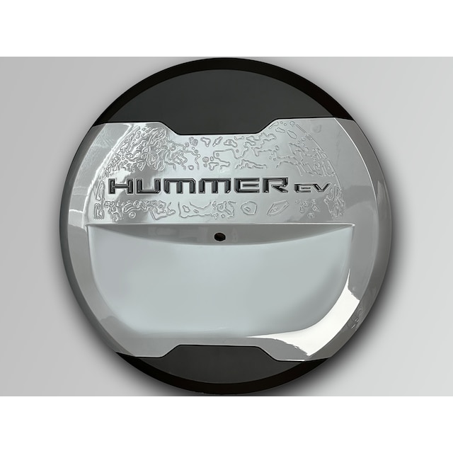 3-D Urethane HUMMER EV Spare Tire Cover Lettering in Gloss Black by Nox-Lux™ - Associated Accessories