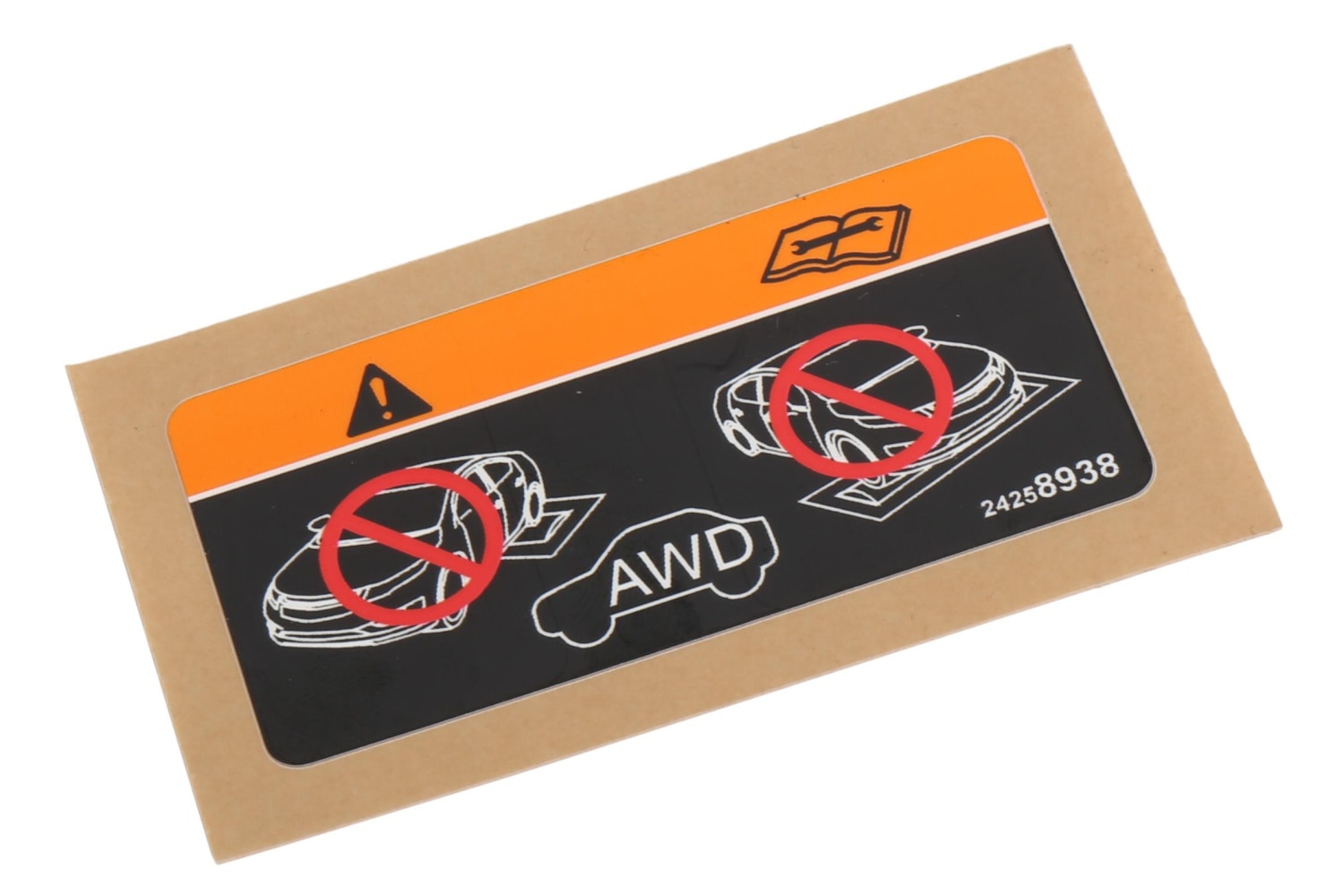 GM Genuine Parts All Wheel Drive Warning Label
