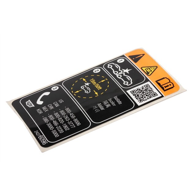 GM Genuine Parts Consumer Information and Battery Warning Label