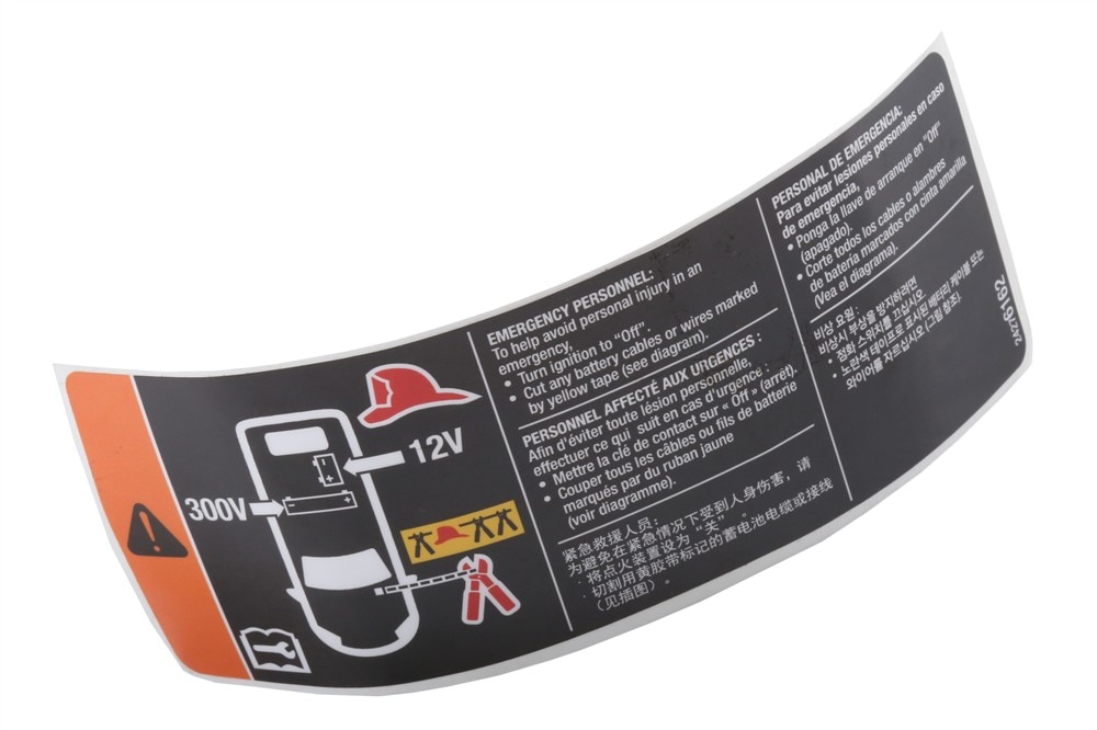GM Genuine Parts Battery Warning Label