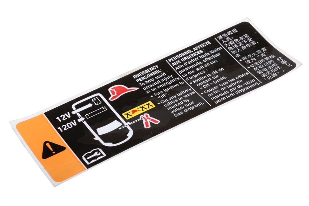 GM Genuine Parts Battery Warning Label