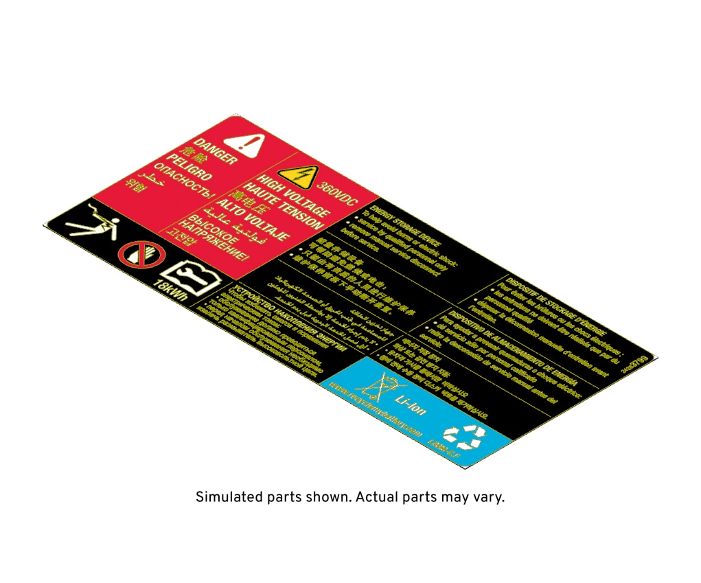 GM Genuine Parts Battery Danger Label