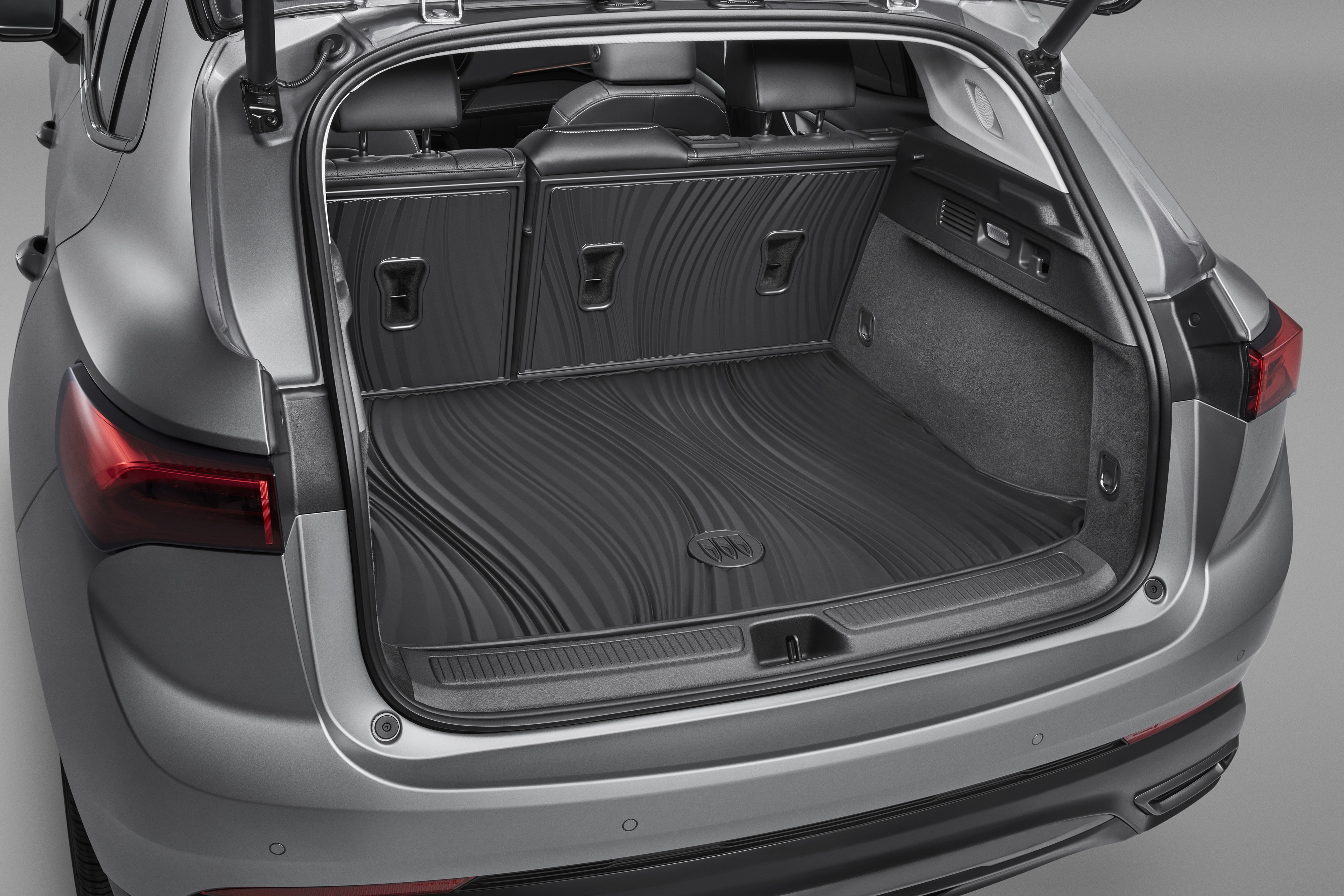 Integrated Cargo Liner in Jet Black with Buick Tri-Shield Logo