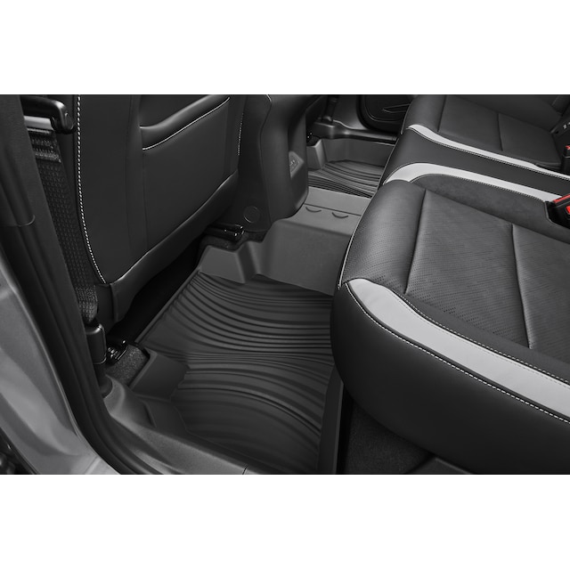 Second-Row Interlocking Premium All-Weather Floor Liners in Ebony