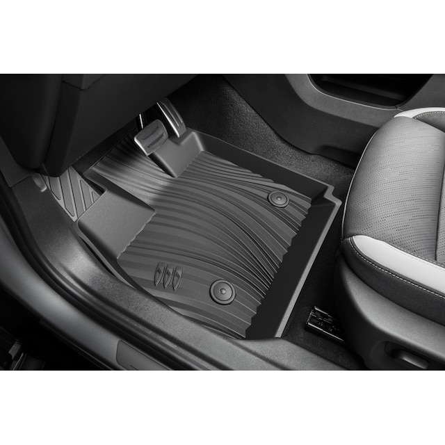 First-Row Premium All-Weather Floor Liners in Ebony with Buick Tri-Shield Logo