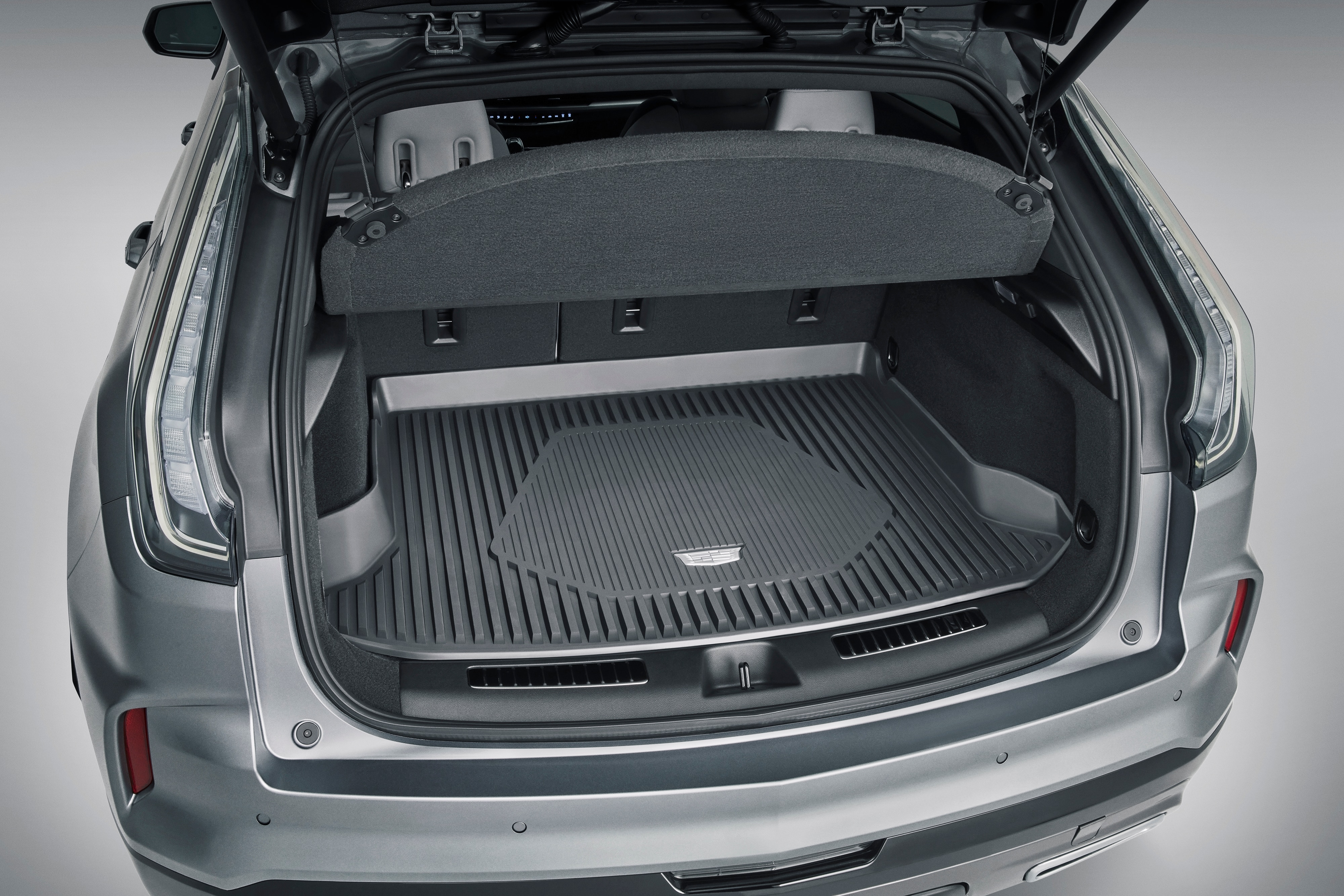 Premium All-Weather Cargo Area Tray in Jet Black with Cadillac