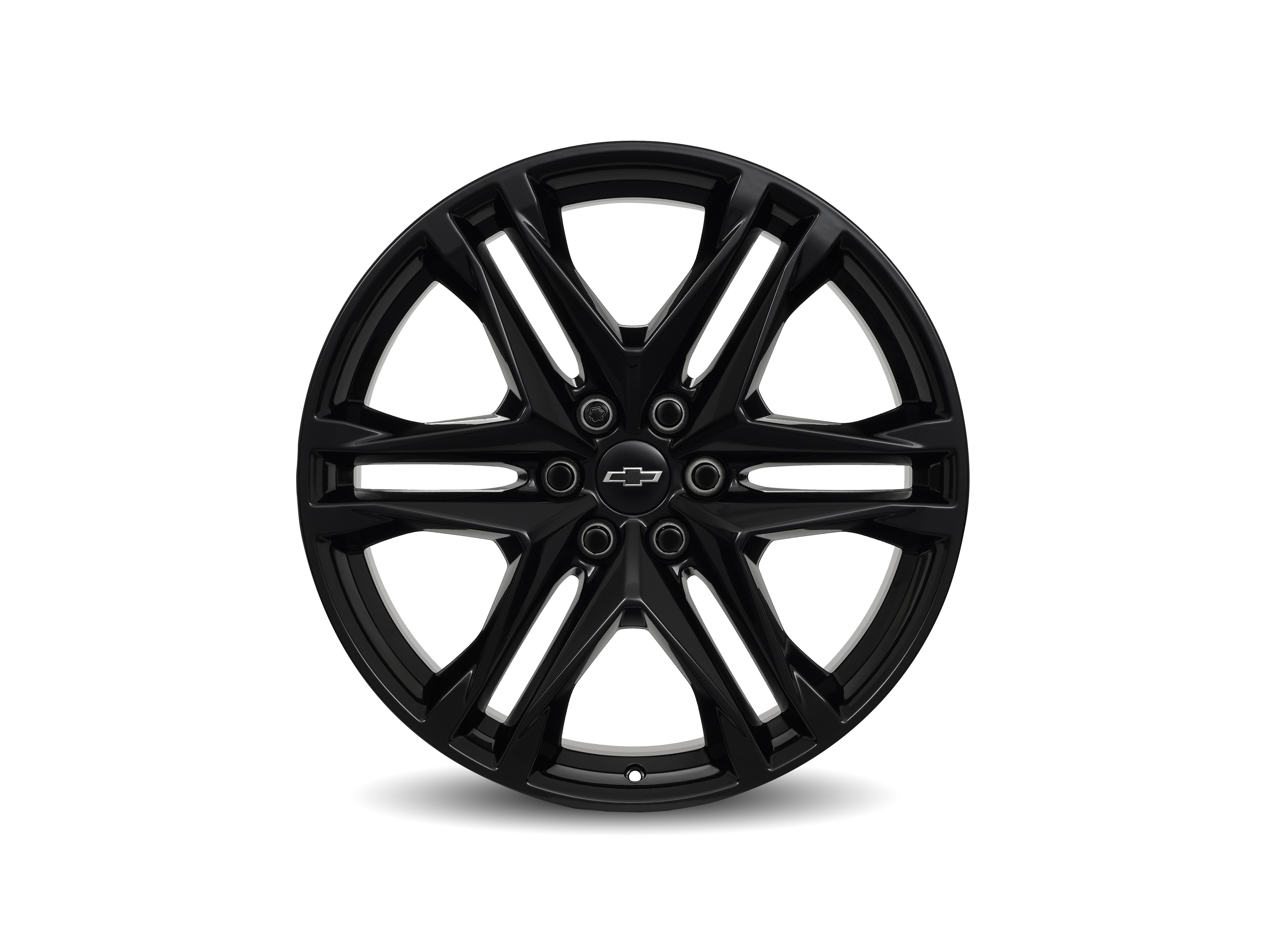 22x9.5-Inch Cast-Aluminum 6 Split-Spoke Wheel in Gloss Black