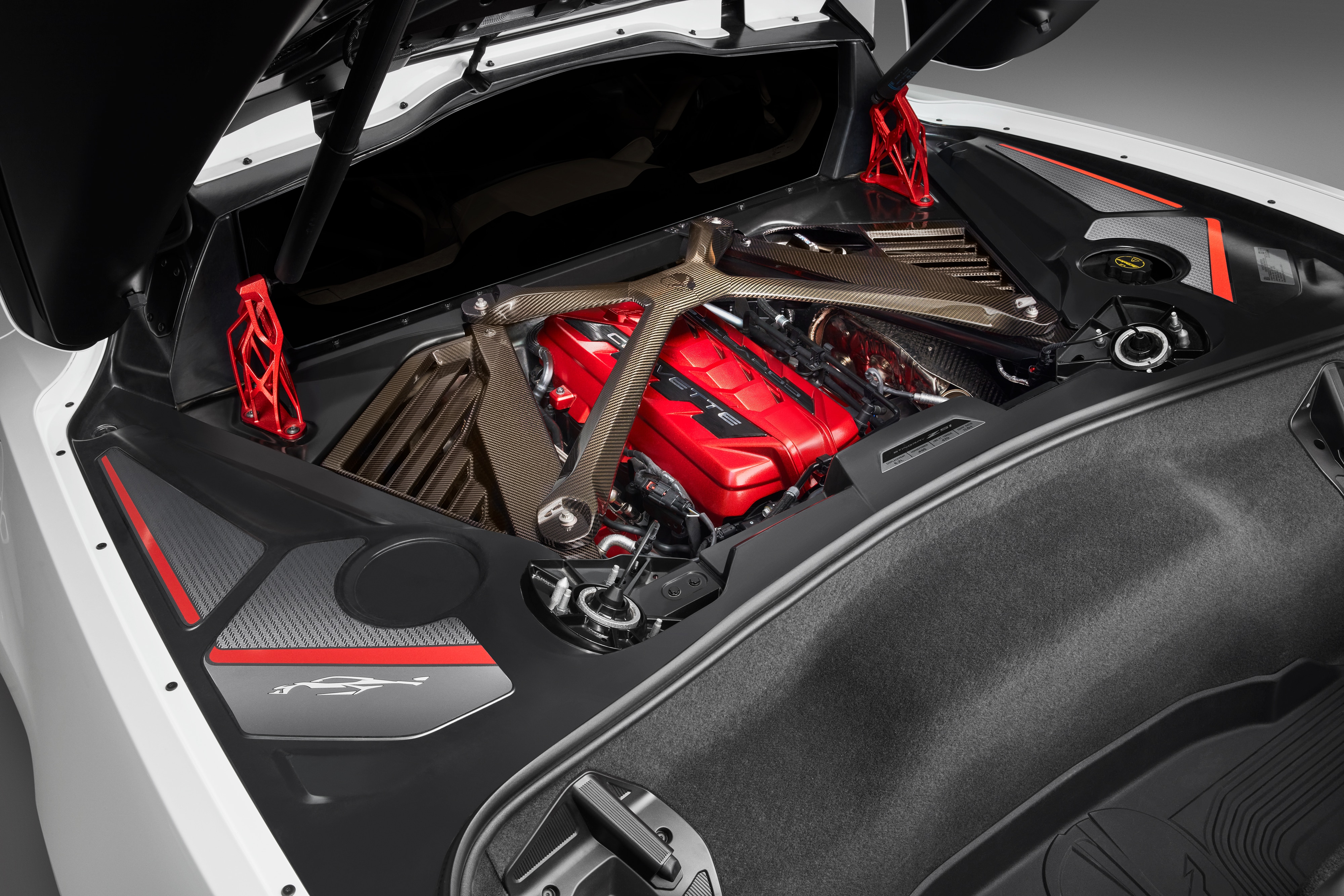 Chevrolet Engine Cross Brace in Visible Carbon Fiber with