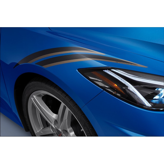 Front Fender Hash Marks in Carbon Flash Metallic with Tech Bronze Accent