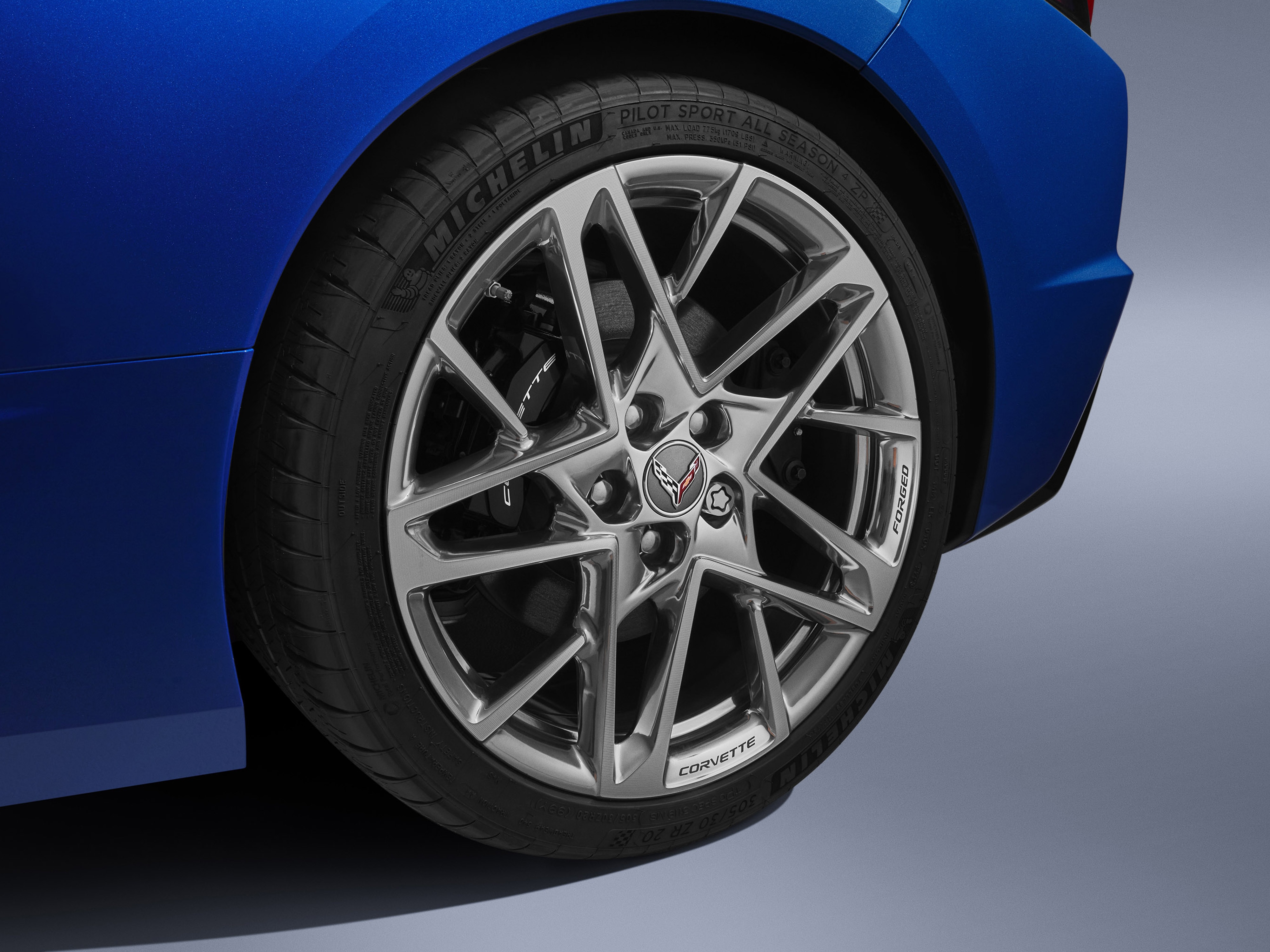 20x11-Inch Multi-Spoke Forged Aluminum Rear Wheel in Polished