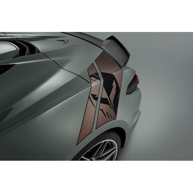 Jake C8.R Rear Hash Graphic in Carbon Flash Metallic with Tech Bronze Accent