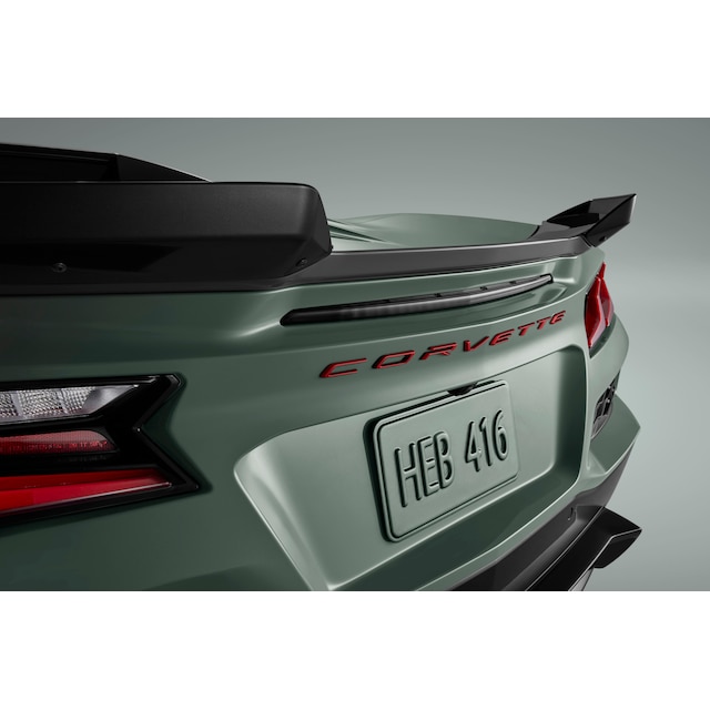 Corvette Script Rear Emblem in Propel Red