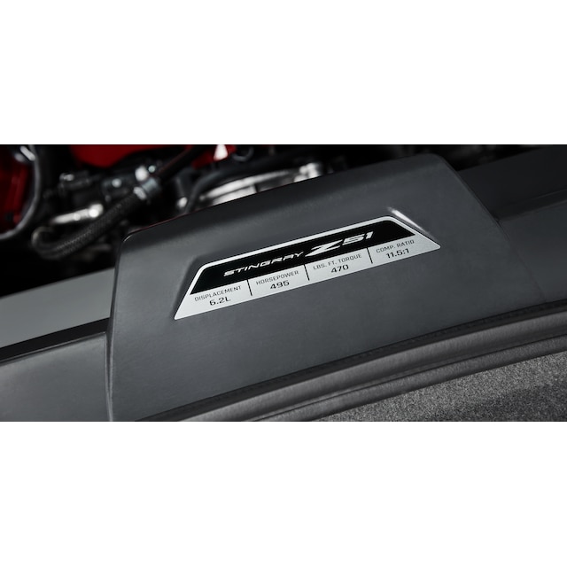 Engine Specification Plaque for Stingray with Z51 Package