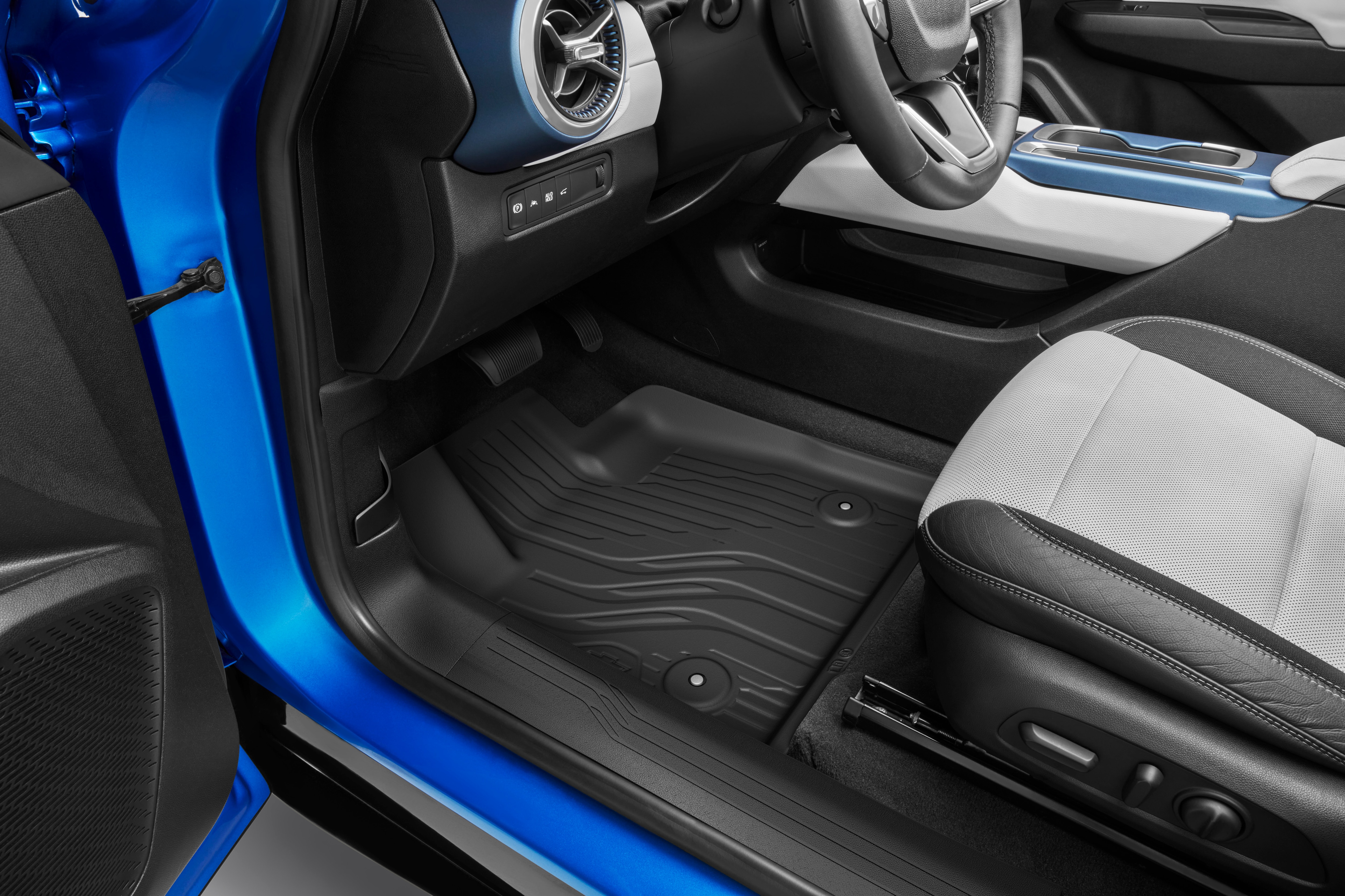 First- and Second-Row Premium All-Weather Floor Liners in Jet Black with Bowtie Logo