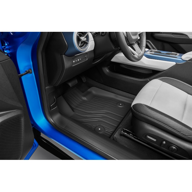 First- and Second-Row Premium All-Weather Floor Liners in Jet Black with Bowtie Logo
